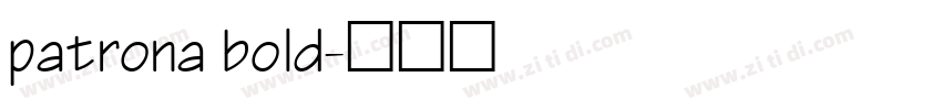 patrona bold字体转换